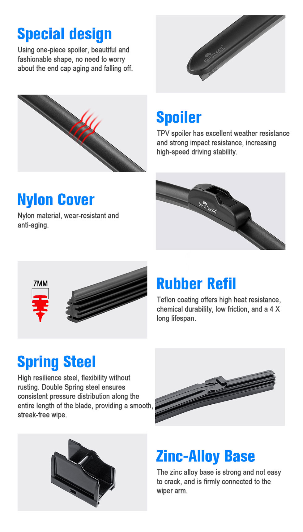 Frameless Windshield Wiper