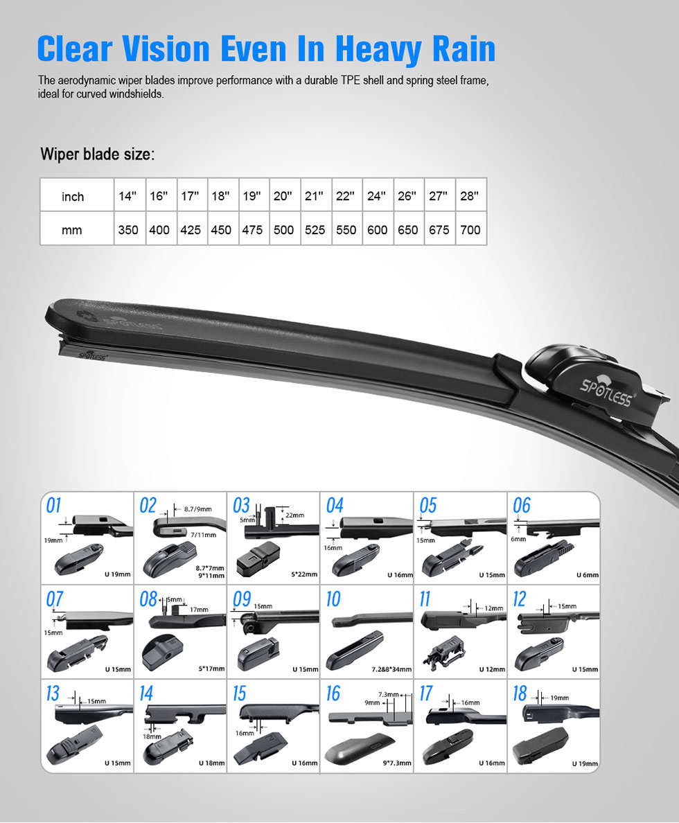 Flat Windscreen Wipers